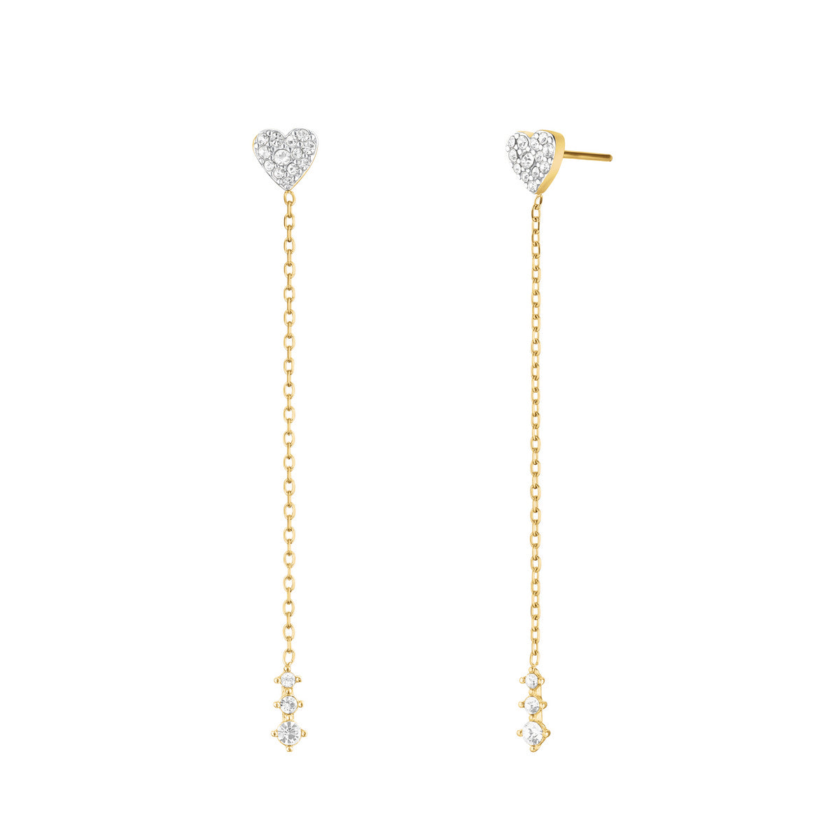 Rosefield Oorbellen Heart Long JEHLG-J1277 Goudkleurig