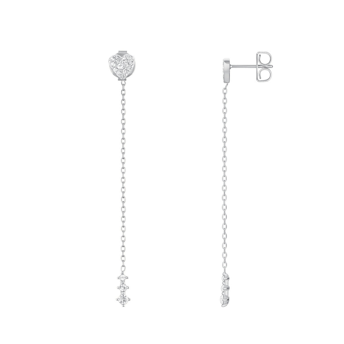 Rosefield Oorbellen Heart Long JEHLS-J1321 Zilverkleurig