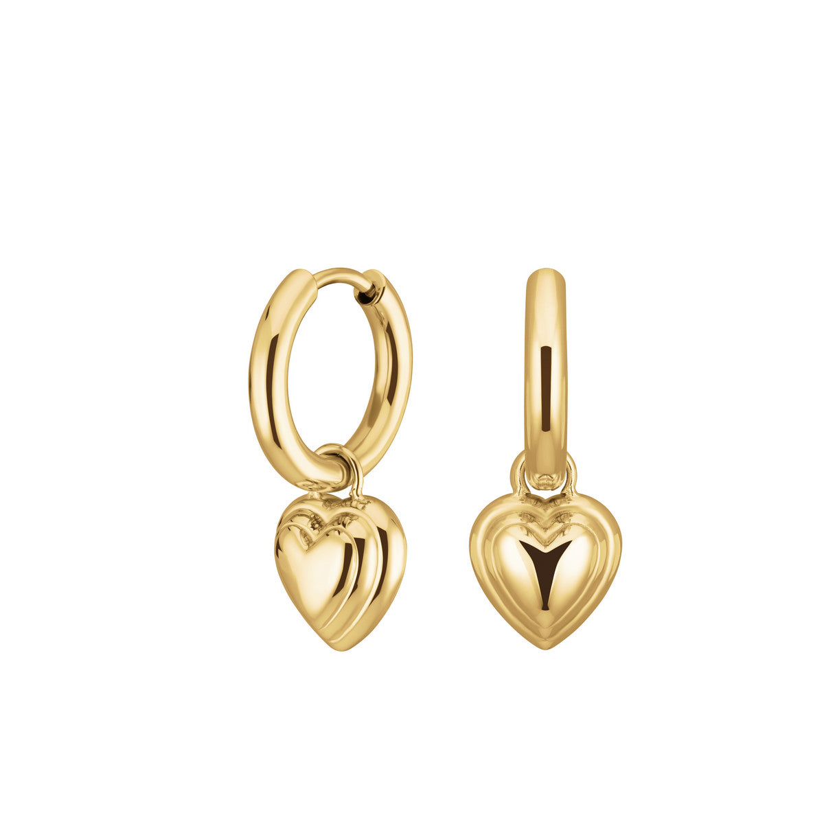 Rosefield Oorbellen Hoop with Heart JEHPG-J985 Goudkleurig