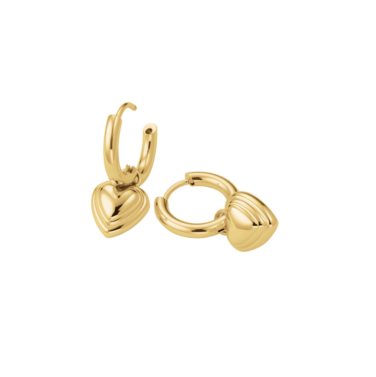 Rosefield Oorbellen Hoop with Heart JEHPG-J985 Goudkleurig