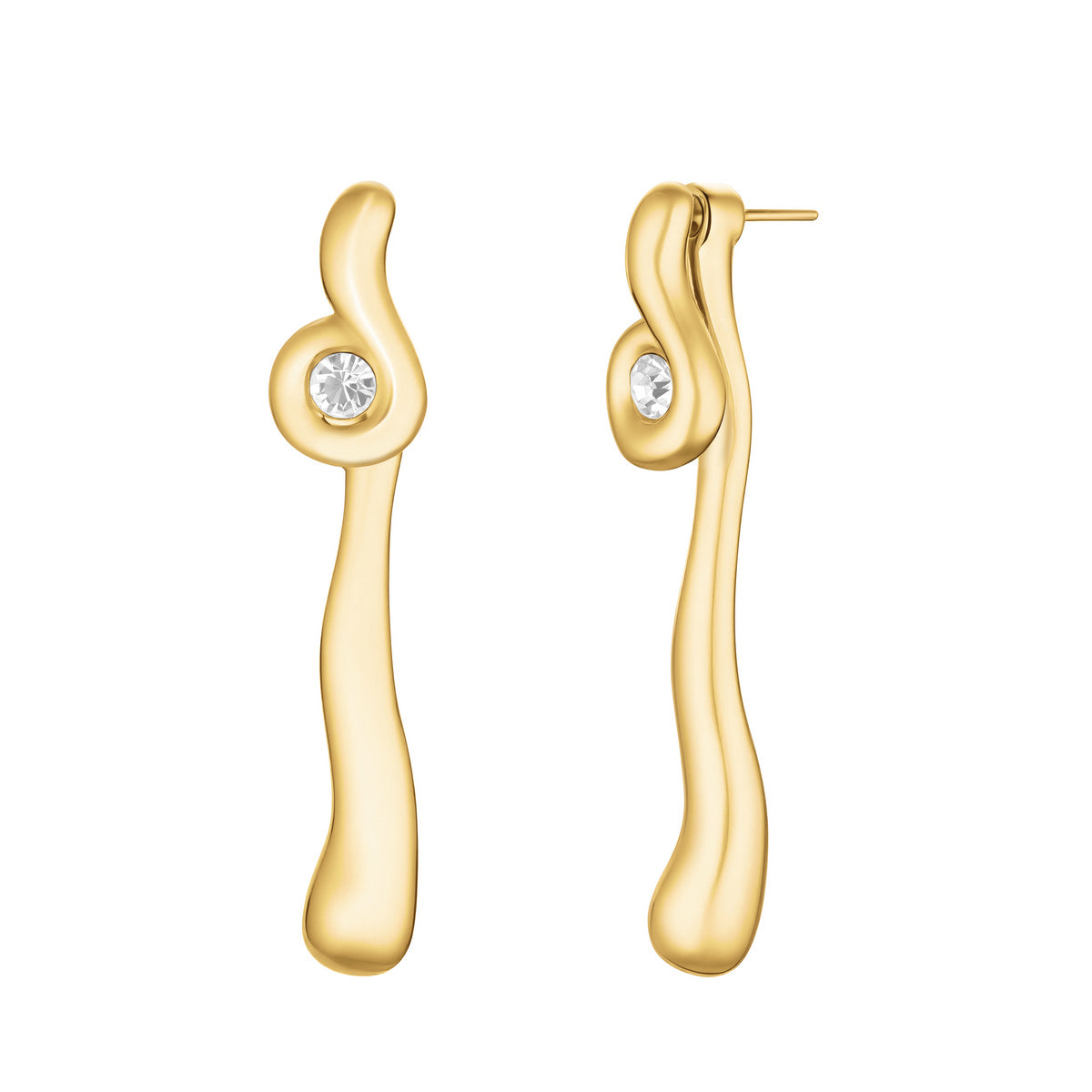 Rosefield Oorbellen Long Wave JELWG-J1301 Goudkleurig