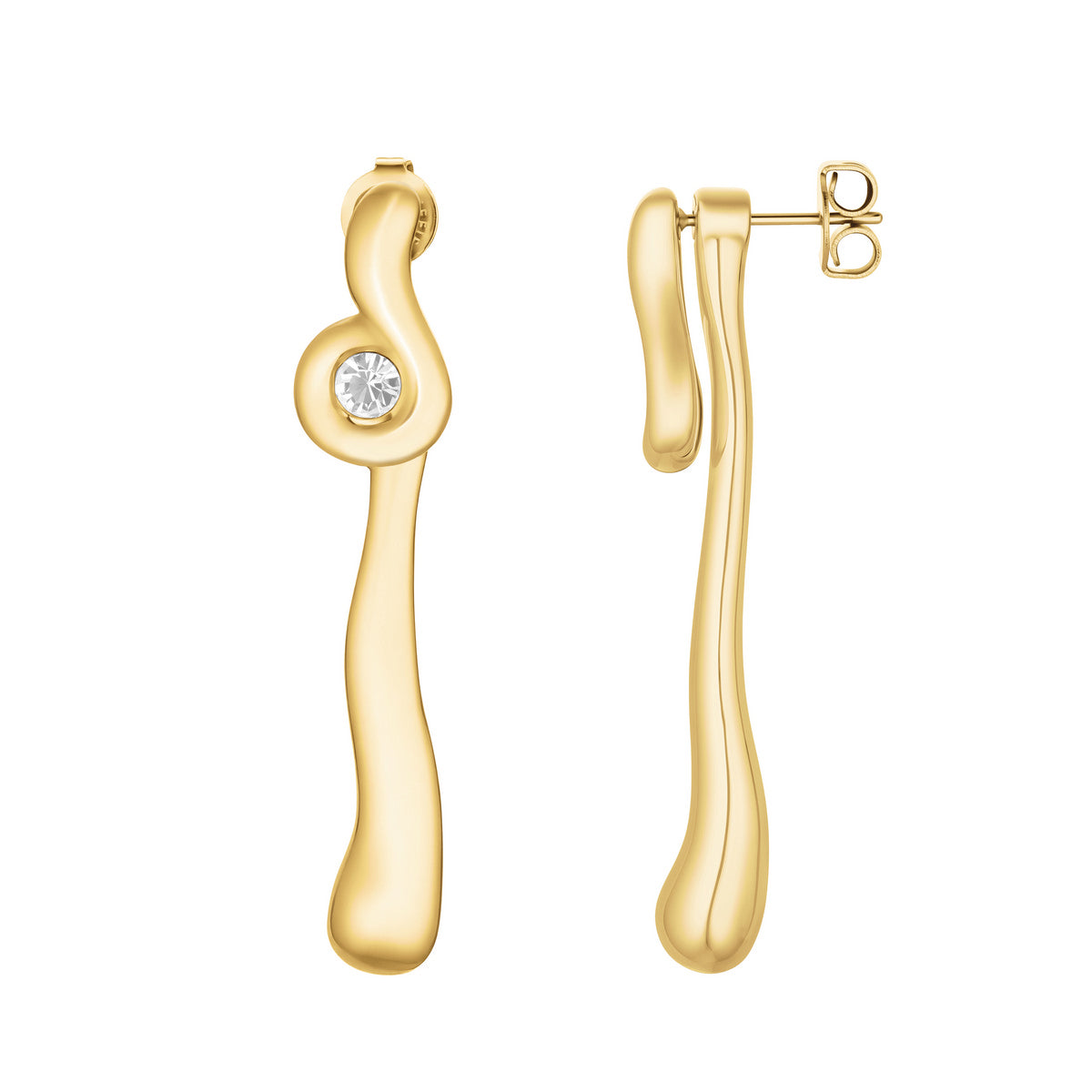 Rosefield Oorbellen Long Wave JELWG-J1301 Goudkleurig