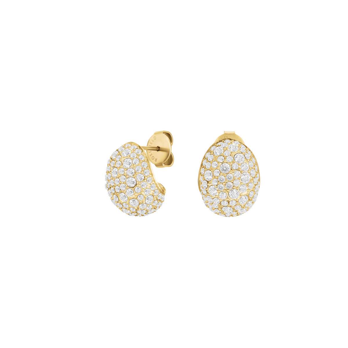 Rosefield Oorbellen Mini Pavé JEMPG-J1223 Goudkleurig