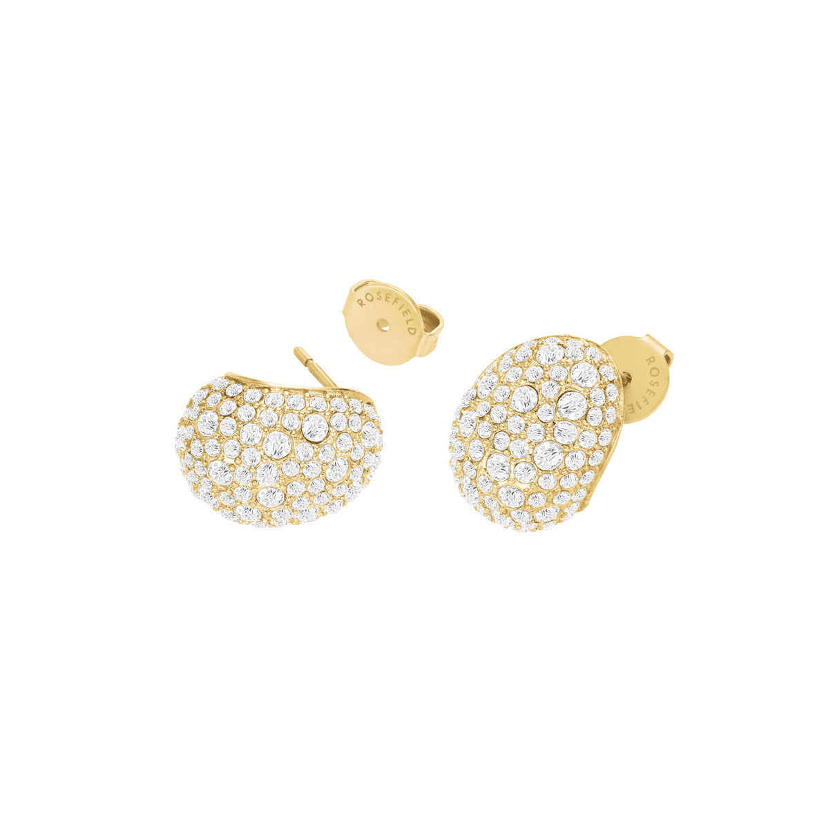 Rosefield Oorbellen Mini Pavé JEMPG-J1223 Goudkleurig