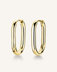 Rosefield Oorringen Large Oval Hoops Goudkleurig Verguld 14K Goud Stainless Steel Dames - JEOLG-J567