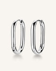 Rosefield Oorringen Large Oval Hoops Zilverkleurig Rhodium Plated Stainless Steel Dames - JEOLS-J568