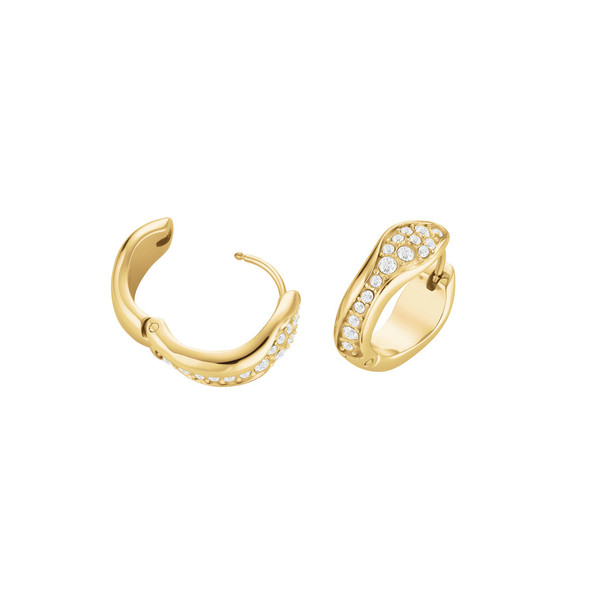 Rosefield Oorbellen Pavé Fluid Hoops JEPFG-J1226 Goudkleurig