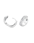 Rosefield Oorringen Pavé Fluid Hoops Zilverkleurig Rhodium Plated Stainless Steel Dames - JEPFS-J1227