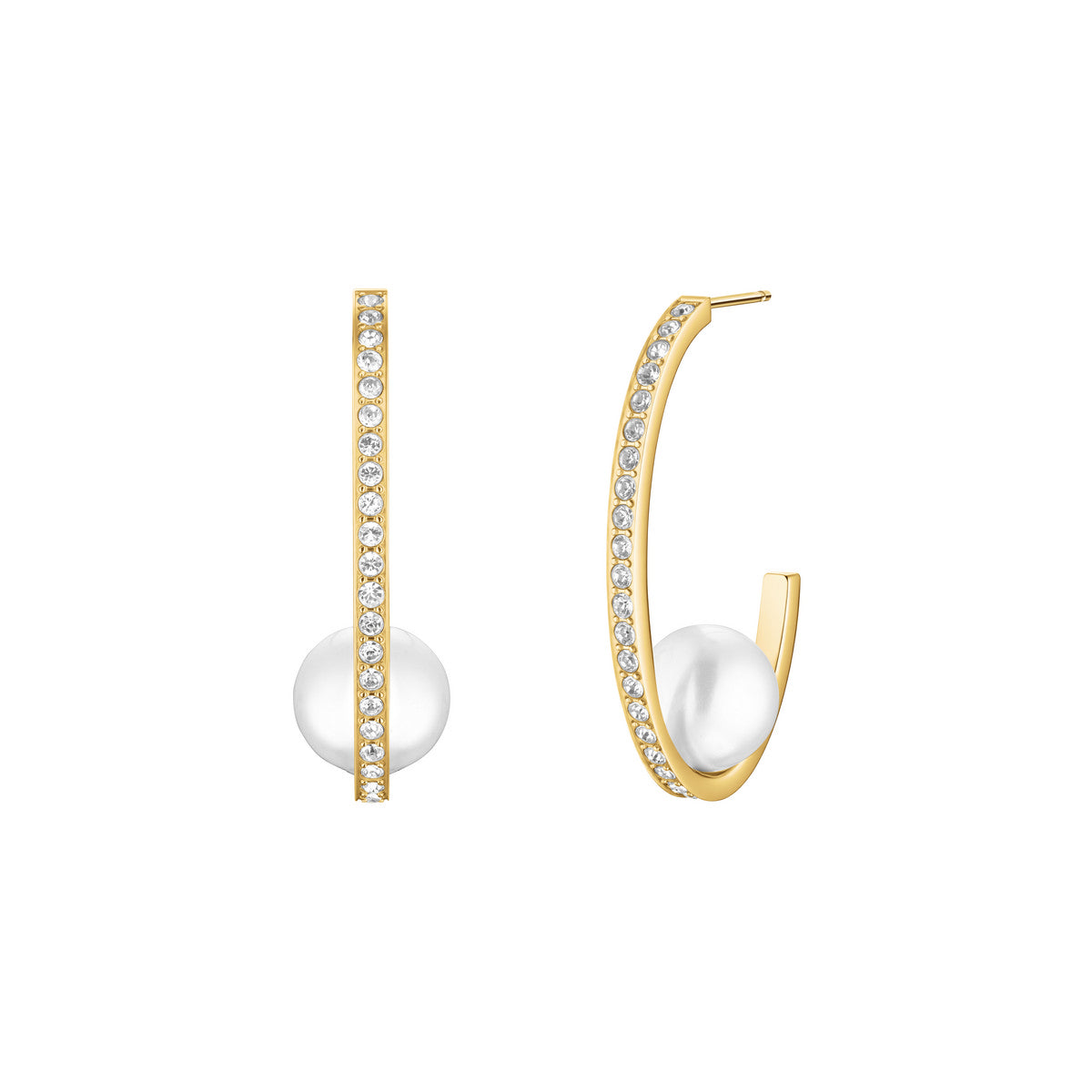 Rosefield Oorbellen Modern Pearl Statement JEPSG-J1290 Goudkleurig