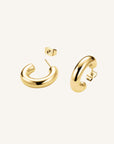 Rosefield Oorringen Medium Hoop Earrings Goudkleurig Verguld 14K Goud Stainless Steel Dames - JESHG-J931