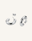 Rosefield Oorringen Medium Hoop Earrings Zilverkleurig Rhodium Plated Stainless Steel Dames - JESHS-J934