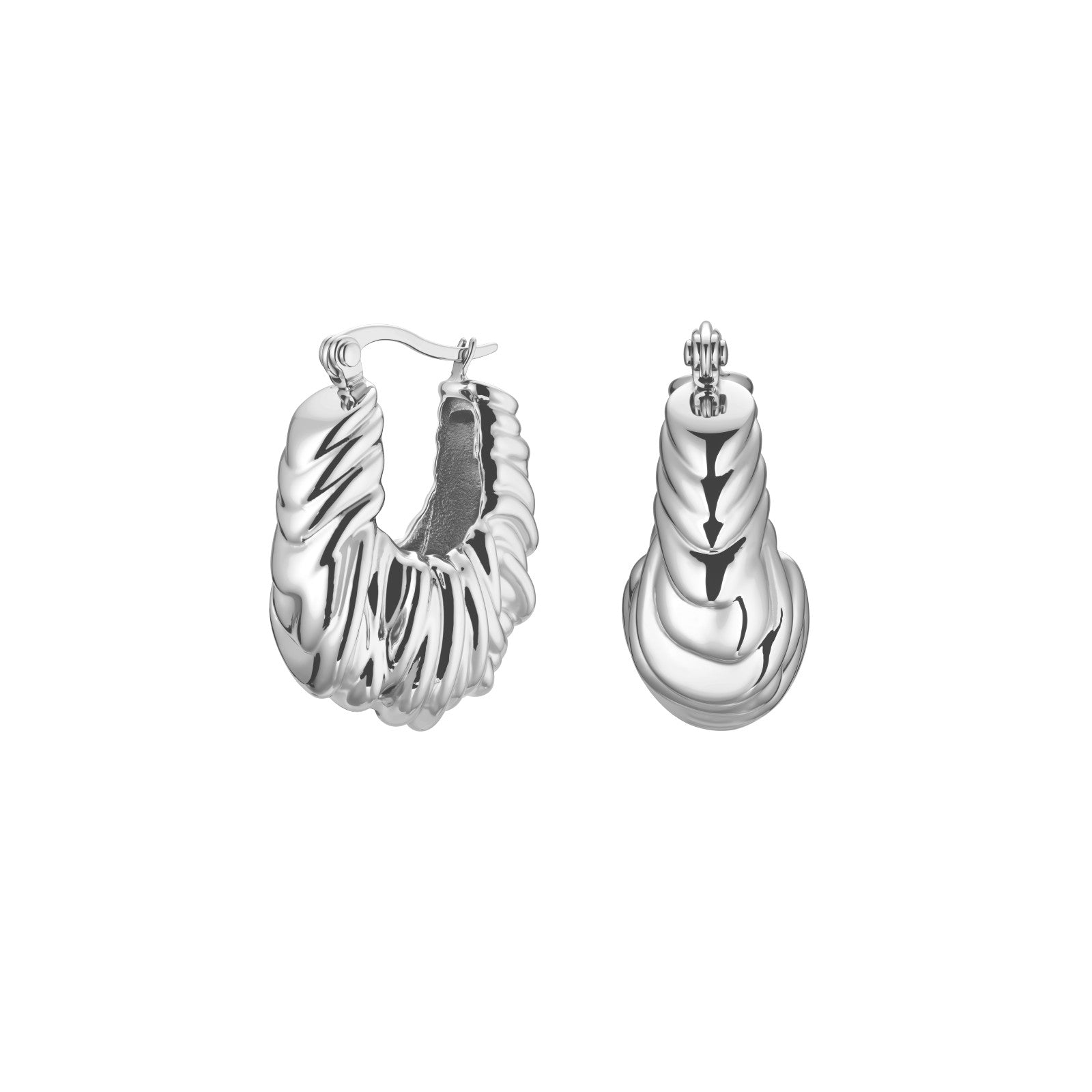Rosefield Oorbellen Statement Knotted Hoops JESKS-J1055 Zilverkleurig