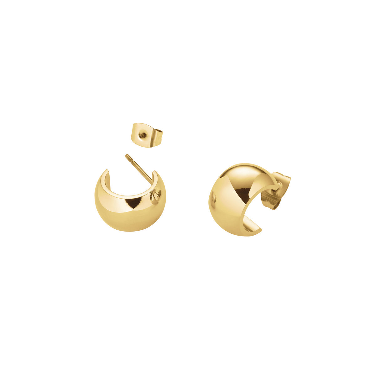 Rosefield Oorbellen Small Wide Hoops JESWG-J930 Goudkleurig