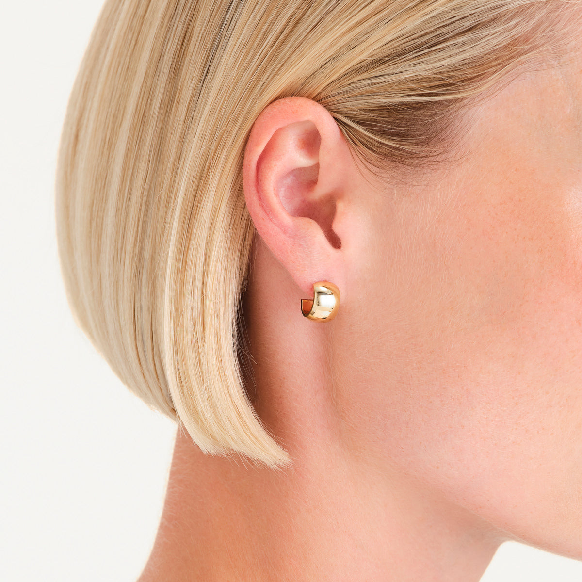 Rosefield Oorbellen Small Wide Hoops JESWG-J930 Goudkleurig