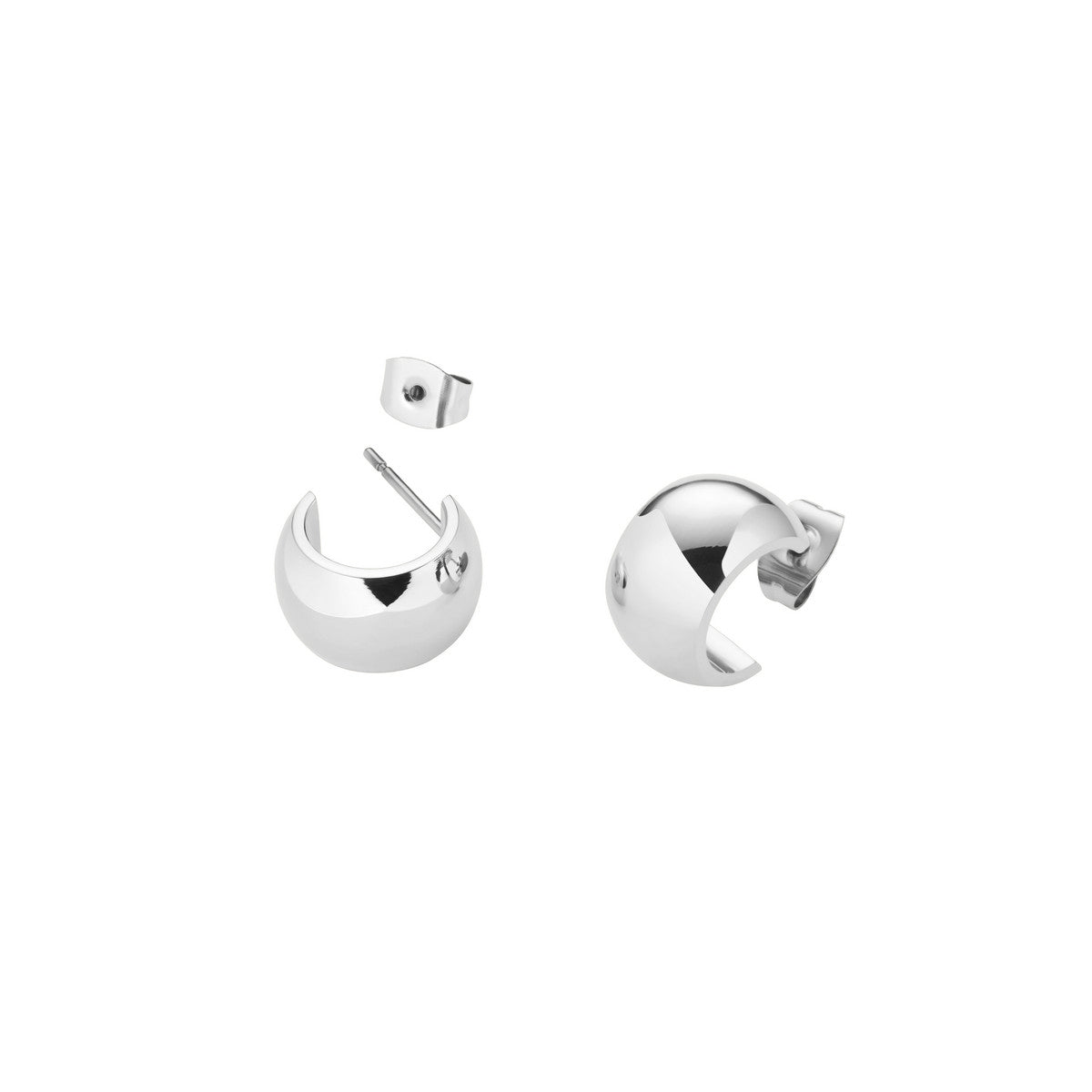 Rosefield Oorbellen Small Wide Hoops JESWS-J933 Zilverkleurig