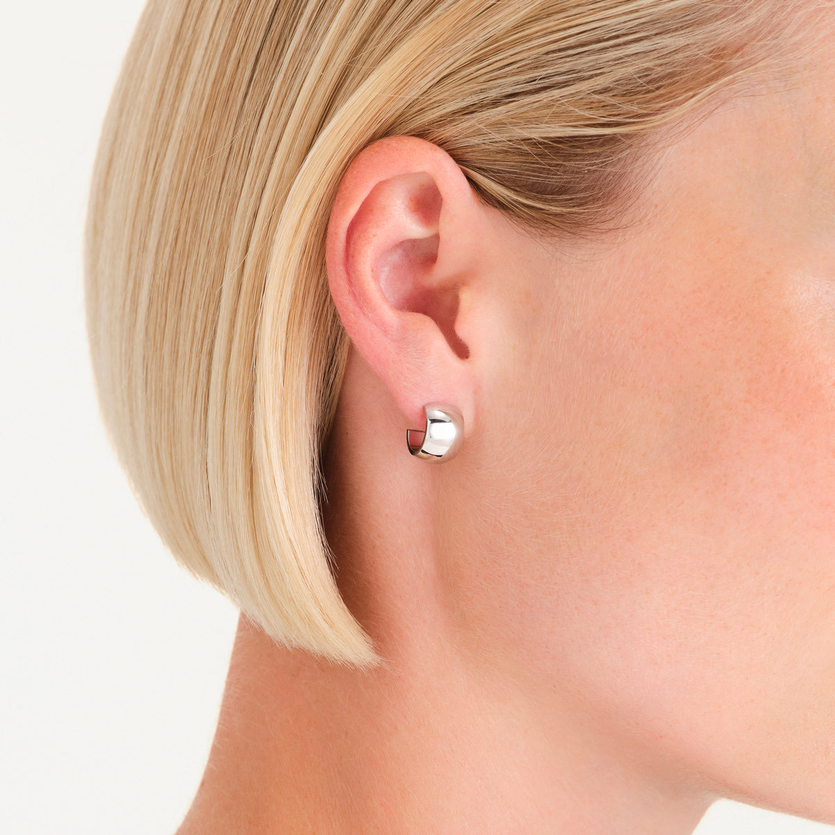 Rosefield Oorbellen Small Wide Hoops JESWS-J933 Zilverkleurig