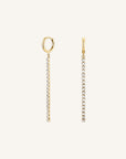 Rosefield Oorbellen Tennis Kristalhelder Earrings Goudkleurig Verguld 14K Goud Stainless Steel Dames - JETCG-J916