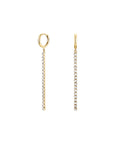 Rosefield Oorbellen Tennis Kristalhelder Earrings Goudkleurig Verguld 14K Goud Stainless Steel Dames - JETCG-J916