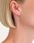 Rosefield Oorbellen Tennis Kristalhelder Earrings Goudkleurig Verguld 14K Goud Stainless Steel Dames - JETCG-J916