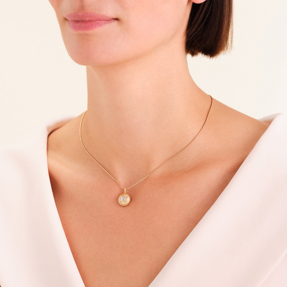 Rosefield Ketting Bold Solitary Coin JNBCG-J1206 Goudkleurig