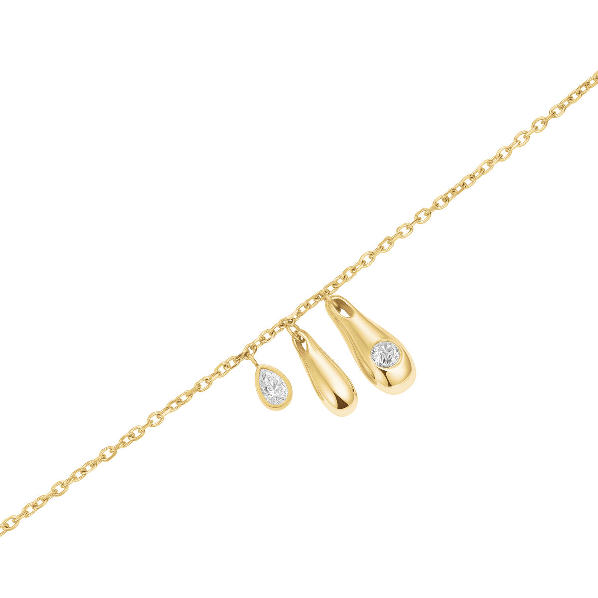 Rosefield Ketting Bold Solitary Charms JNBCG-J1209 Goudkleurig