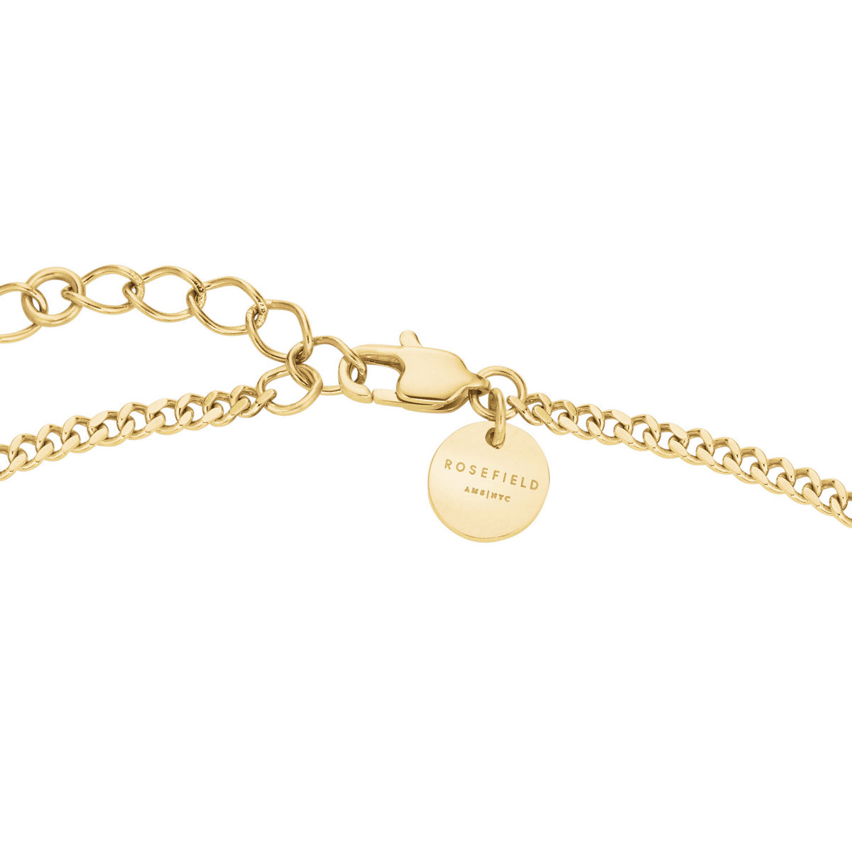 Rosefield Ketting Playful Crystals Baguette Dangling JNCDG-J1176 Goudkleurig