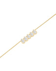 Rosefield Ketting Playful Crystals Multi Drops Goudkleurig Verguld 14K Goud Stainless Steel Dames - JNCDG-J1177