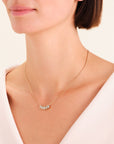 Rosefield Ketting Playful Crystals Multi Drops Goudkleurig Verguld 14K Goud Stainless Steel Dames - JNCDG-J1177