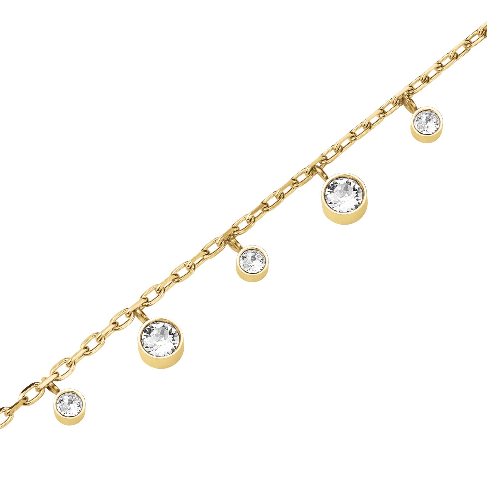 Rosefield Ketting Dangling Crystals JNDCG-J1017 Goudkleurig