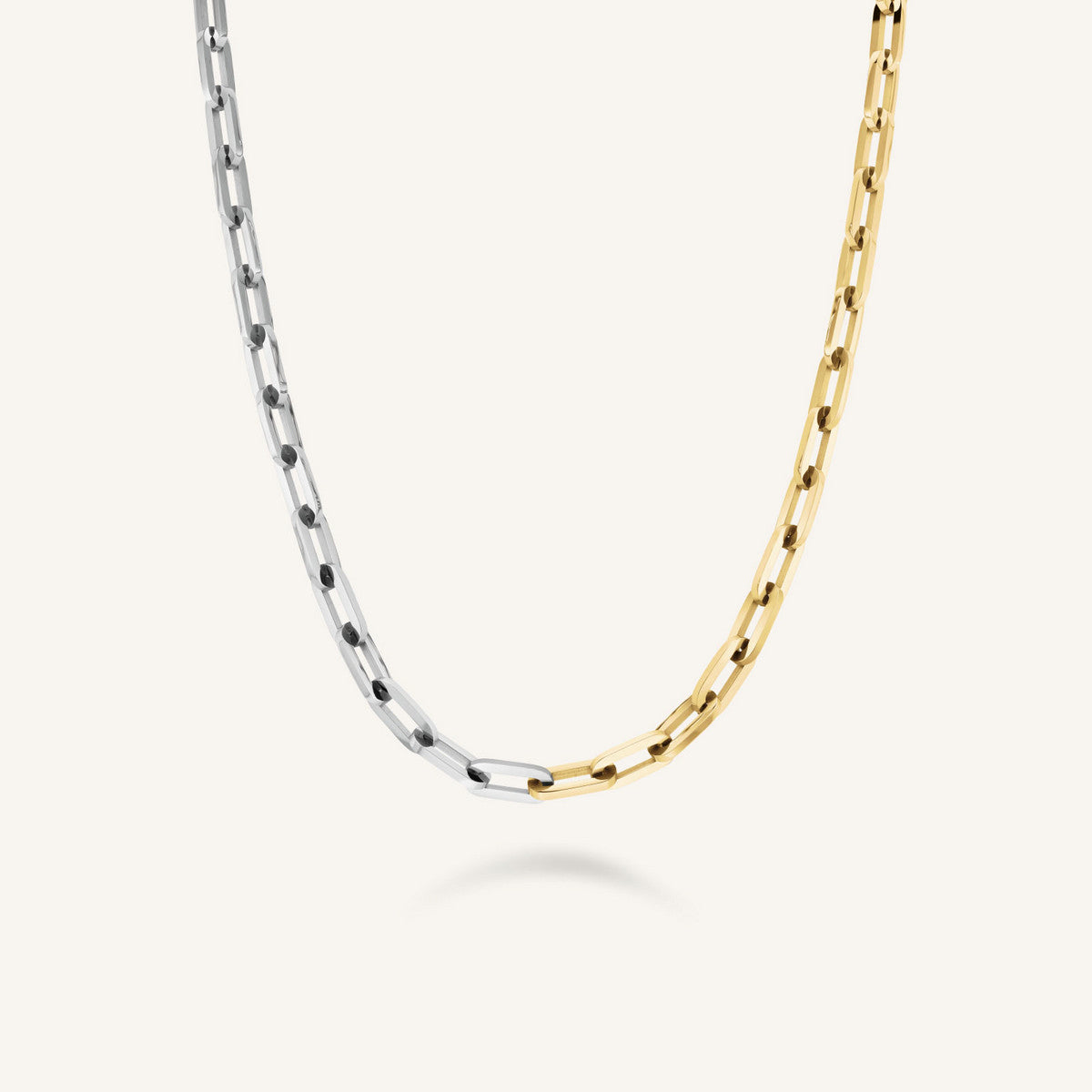 Rosefield Ketting Duotone Chain JNDCG-J707 Zilver-Goud Duo