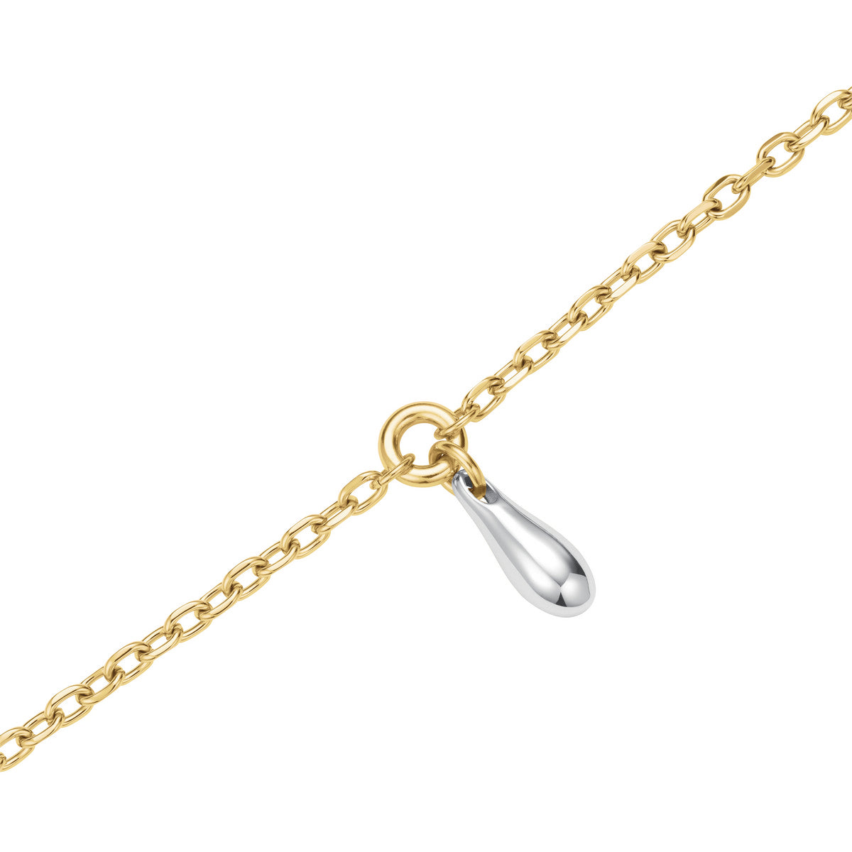 Rosefield Ketting Dome Drop Duotone JNDDD-J1220 Zilver-Goud Duo