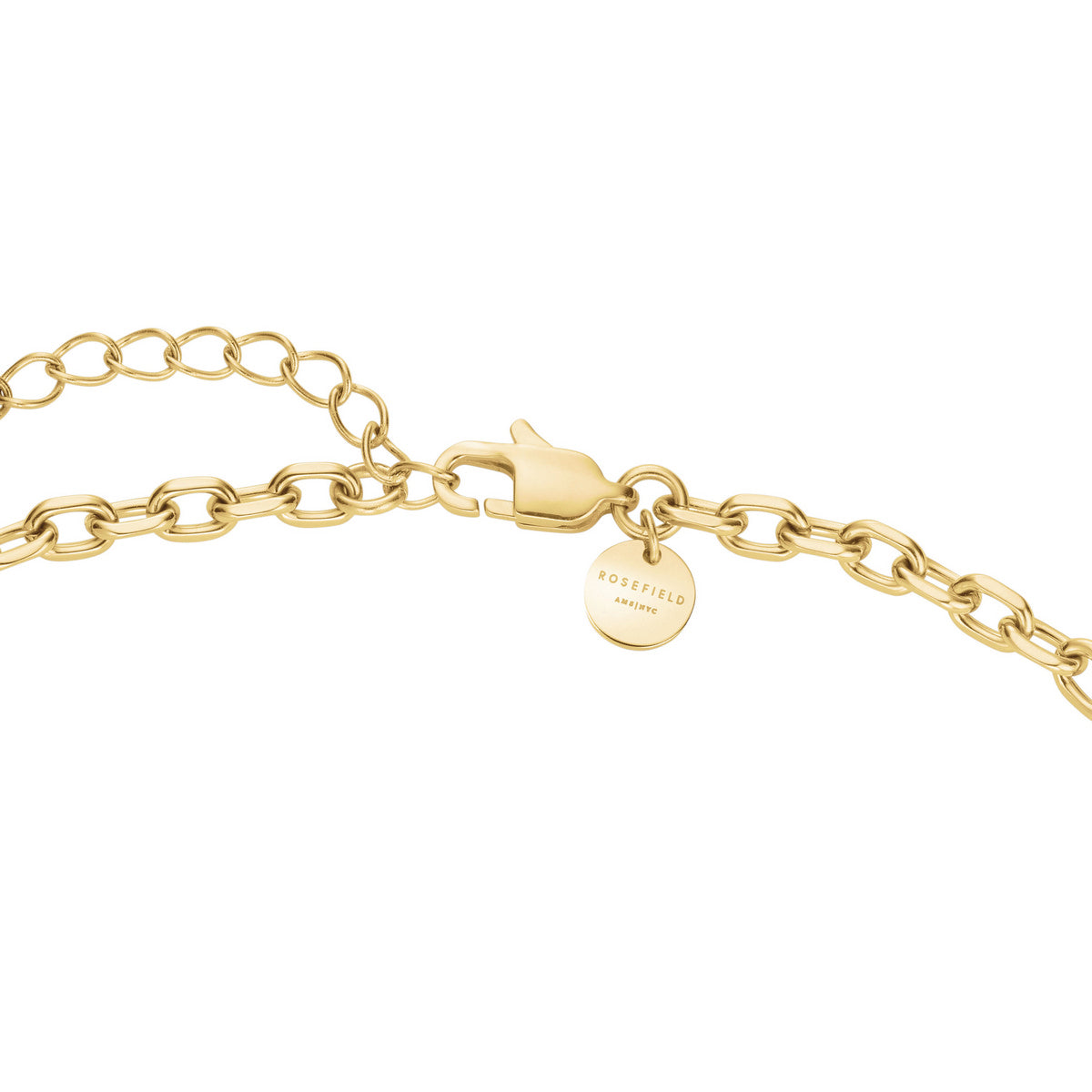 Rosefield Ketting Dome Drop Duotone JNDDD-J1220 Zilver-Goud Duo
