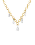 Rosefield Ketting Dome Multi Drop Bicolor 14k Yellow Goudkleurig + Rhodium Plated Stainless Steel Dames - JNDMD-J1221