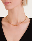 Rosefield Ketting Graduated Crystal Goudkleurig Verguld 14K Goud Stainless Steel Dames - JNGCG-J1018