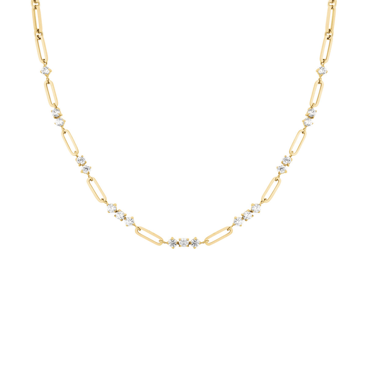 Rosefield Ketting Graduated Crystal JNGCG-J1018 Goudkleurig