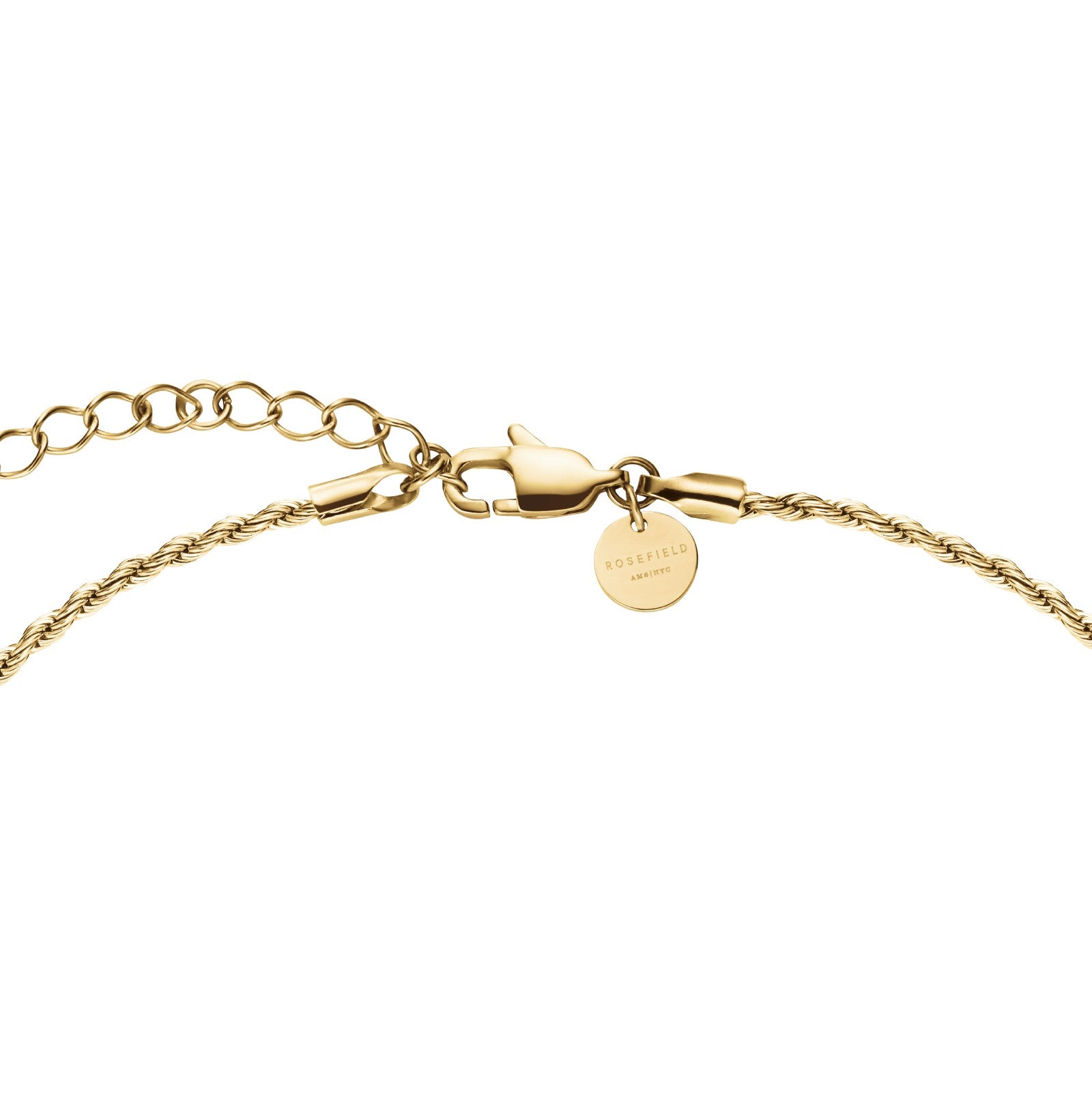 Rosefield Ketting Ridged Heart JNHPG-J1007 Goudkleurig