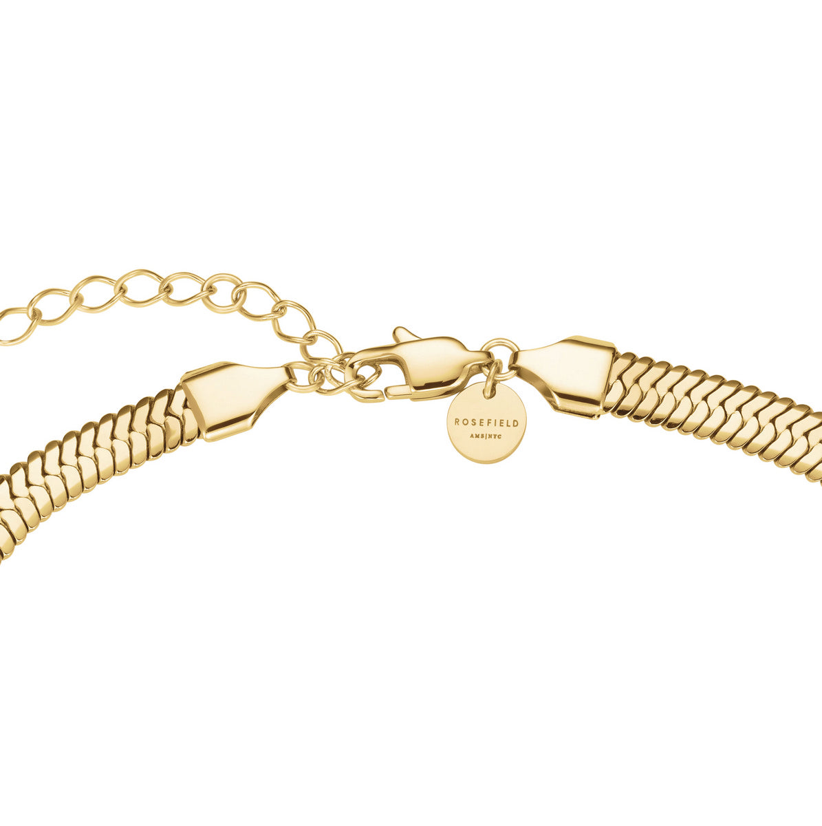 Rosefield Ketting Large Snake JNLSG-J1185 Goudkleurig