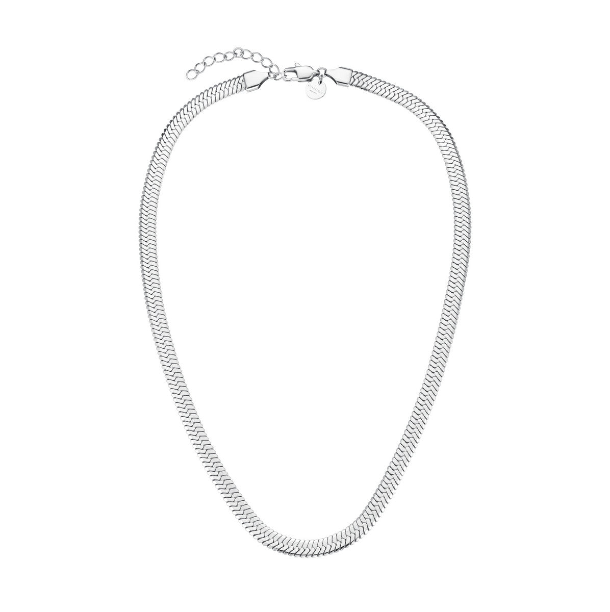 Rosefield Ketting Large Snake JNLSS-J1186 Zilverkleurig