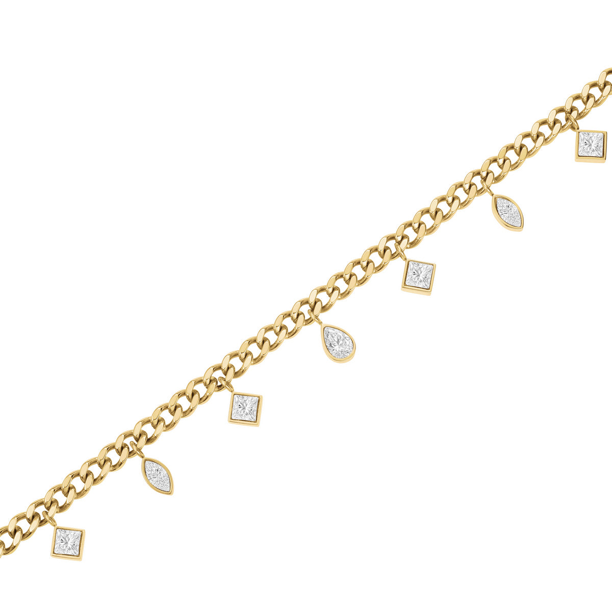 Rosefield Ketting Playful Crystals Multi Stones JNMCG-J1178 Goudkleurig