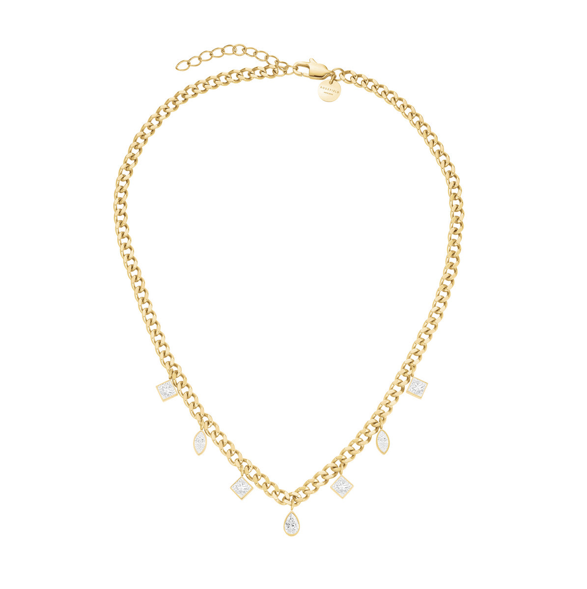 Rosefield Ketting Playful Crystals Multi Stones JNMCG-J1178 Goudkleurig