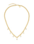 Rosefield Ketting Playful Crystals Multi Stones Choker Goudkleurig Verguld 14K Goud Stainless Steel Dames - JNMCG-J1178