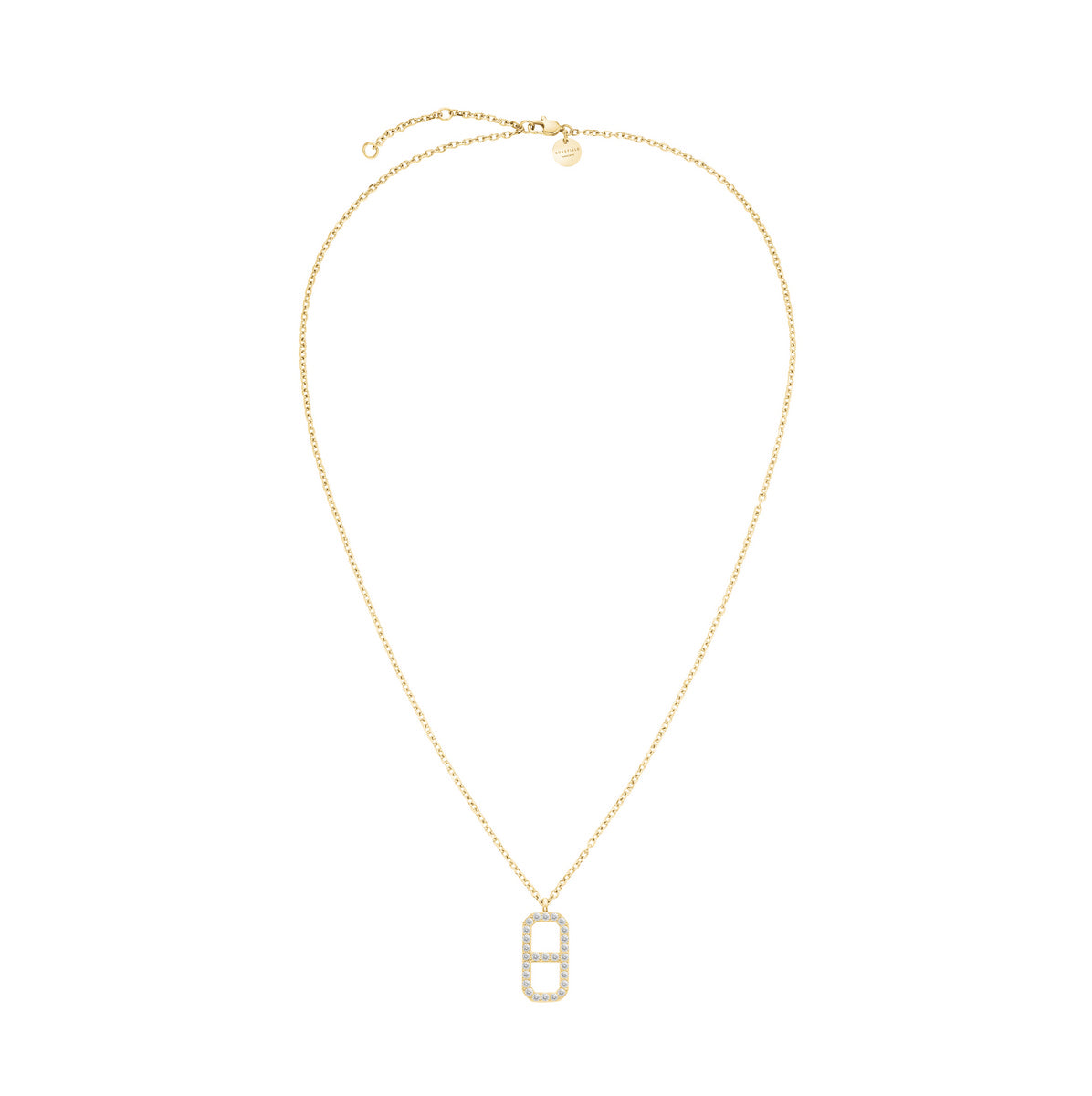 Rosefield Ketting Fine Octagon Crystal JNOCG-J1183 Zilverkleurig