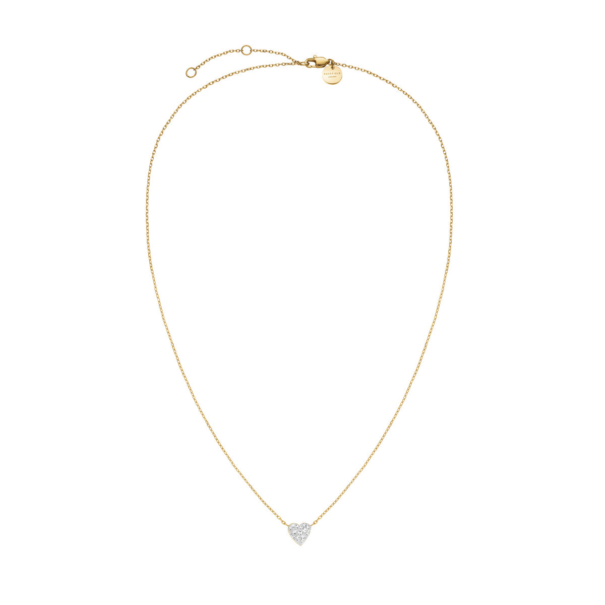 Rosefield Ketting Pave Heart Gold JNPHG-J1273 Goudkleurig