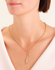 Rosefield Ketting Pave Lariat Goudkleurig Verguld 14K Goud Stainless Steel Dames - JNPLG-J1233