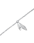 Rosefield Ketting Pave Lariat Zilverkleurig Rhodium Plated Stainless Steel Dames - JNPLS-J1234