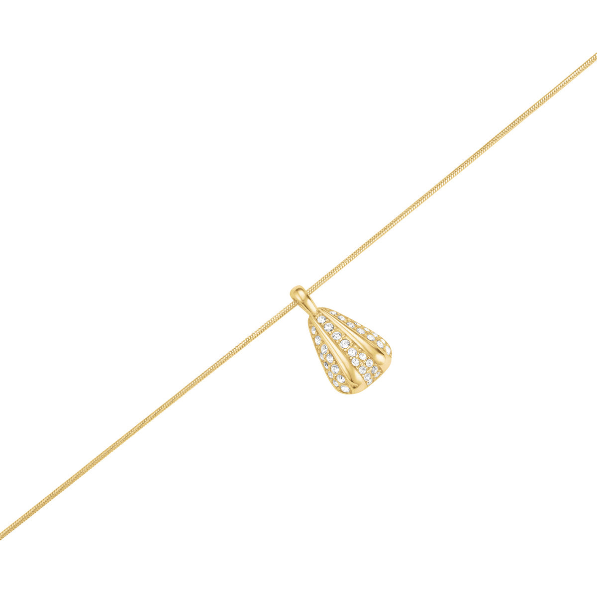 Rosefield Ketting Pave Striped JNPSG-J1231 Goudkleurig