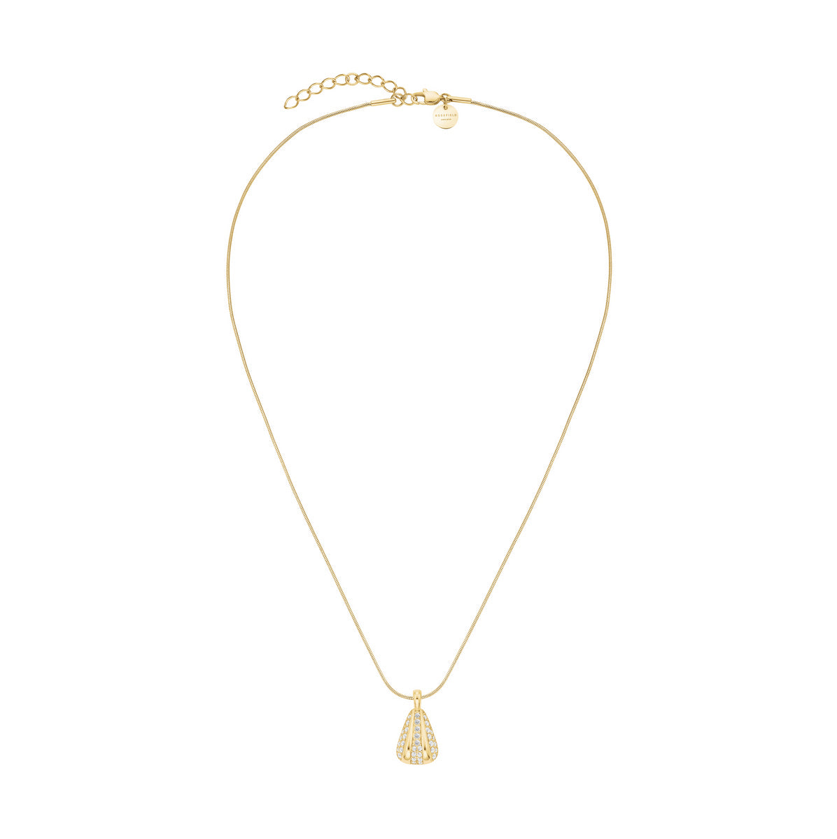 Rosefield Ketting Pave Striped JNPSG-J1231 Goudkleurig