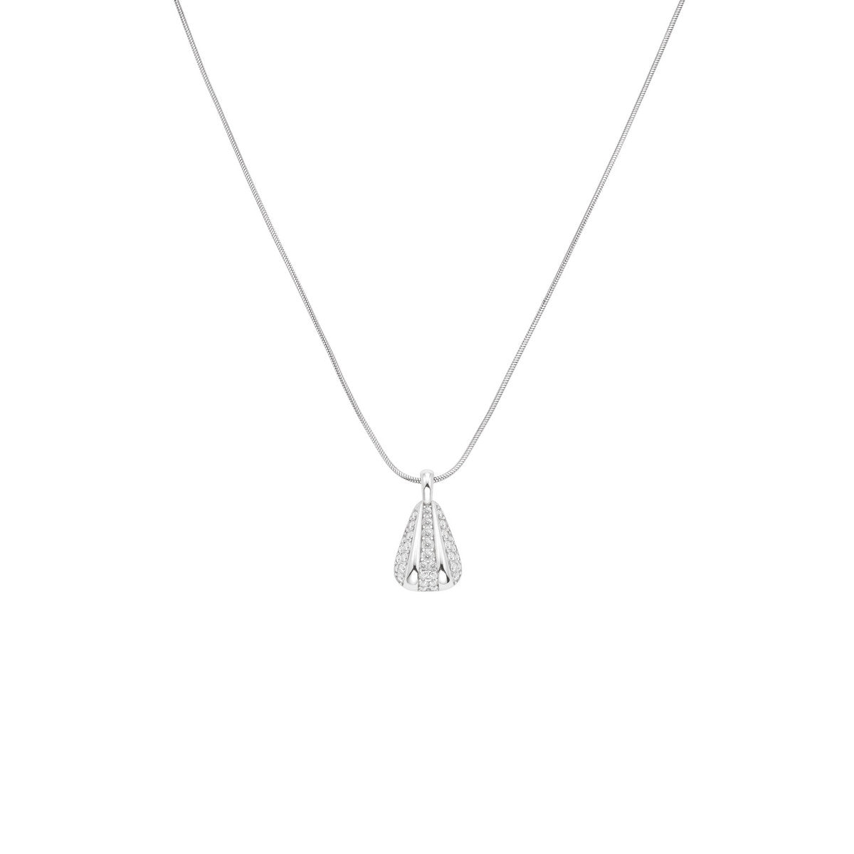 Rosefield Ketting Pave Striped JNPSS-J1232 Zilverkleurig
