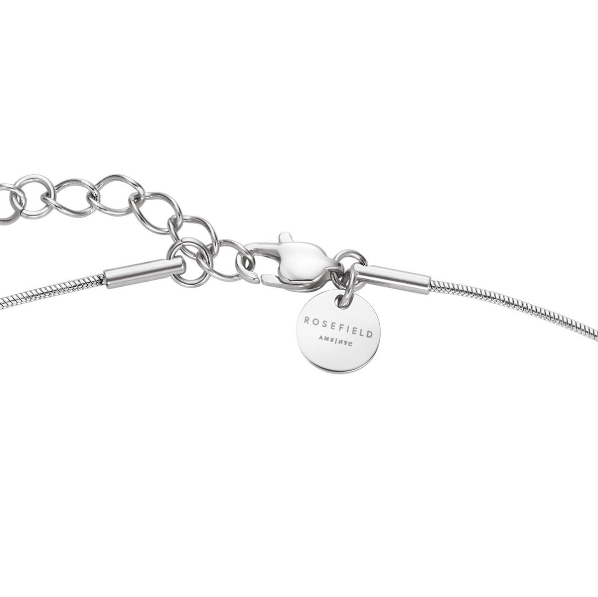 Rosefield Ketting Pave Striped JNPSS-J1232 Zilverkleurig