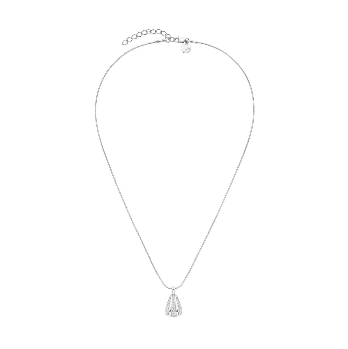Rosefield Ketting Pave Striped JNPSS-J1232 Zilverkleurig